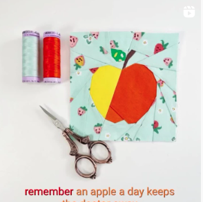 apple quilt block pattern