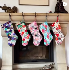 Christmas stockings on the fire place