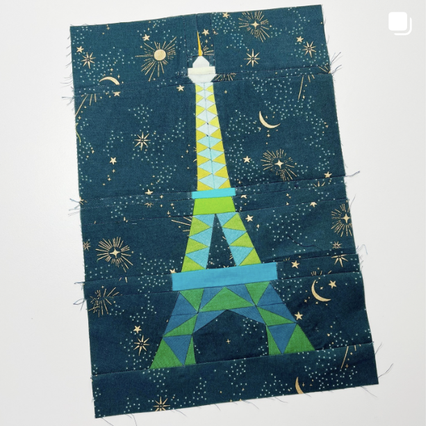 Eiffel Tower Quilt Block pattern 