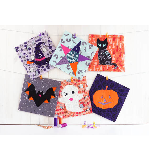 Halloween quilt block pattern