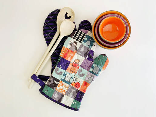 patchwork oven mitts
