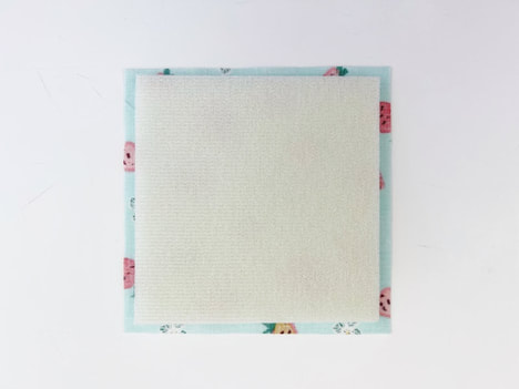 add foam stabilizer to your fabric squares
