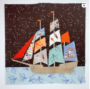 sailing yacht quilt block pattern