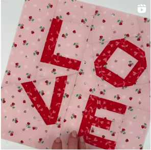 Valentine's Day quilt blocks